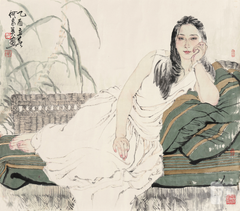 何家英 b.1957 美人图 - 图2